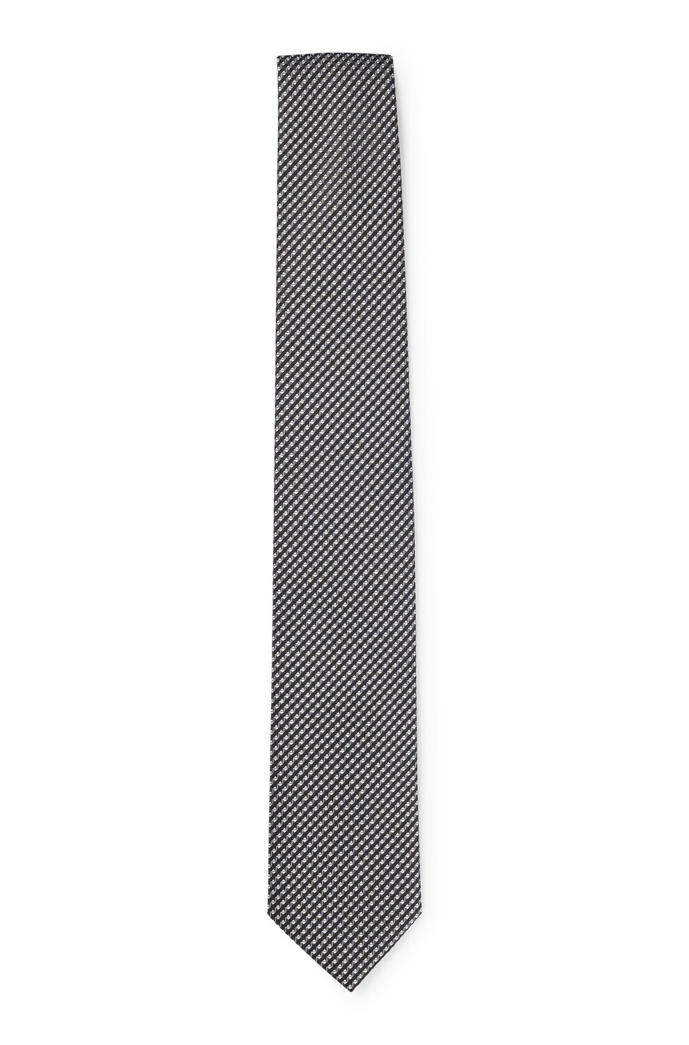 

Галстук Hugo Boss Silk-blend With Jacquard Pattern, черный