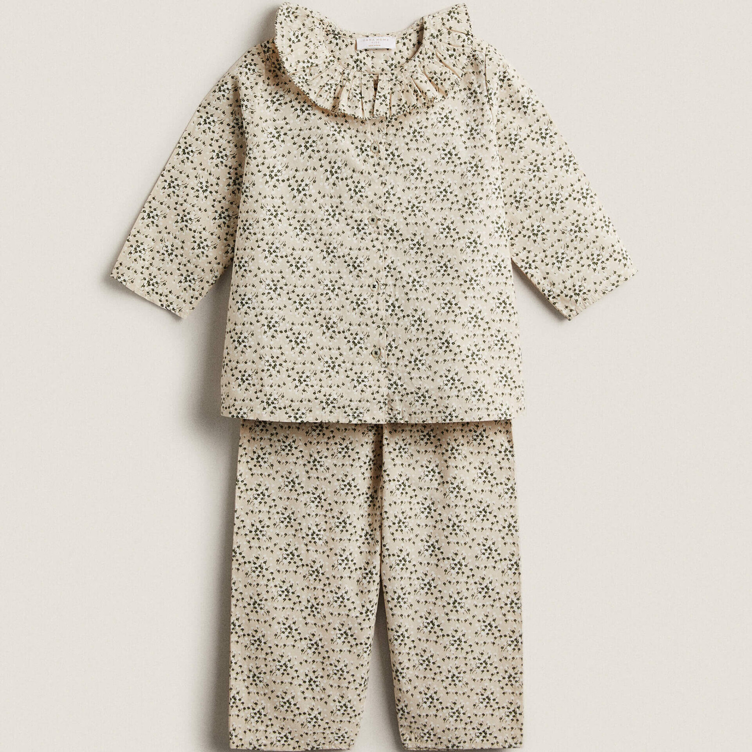 

Пижама Zara Home Mini Floral Print Poplin, бежевый