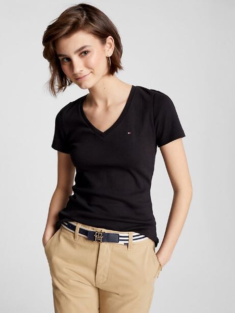 

Футболка с V-образным вырезом Tommy Hilfiger Favorite V-neck, черный