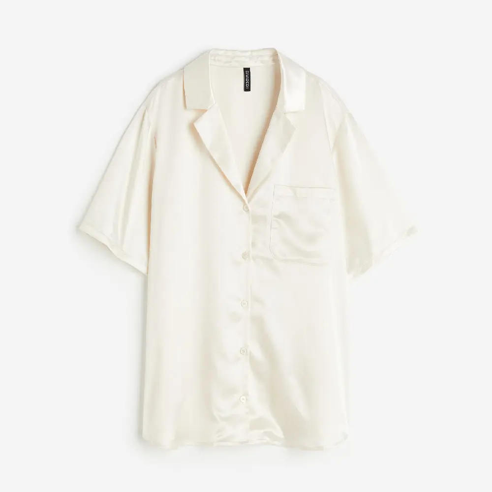 

Рубашка H&M Satin Resort, кремовый