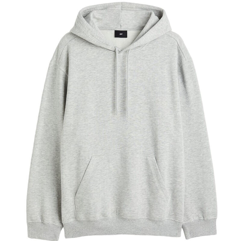 

Худи H&M Relaxed Fit, светло-серый (Размер S)