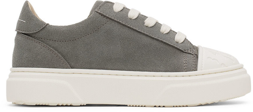 

Детские серые кроссовки на шнуровке MM6 Maison Margiela
