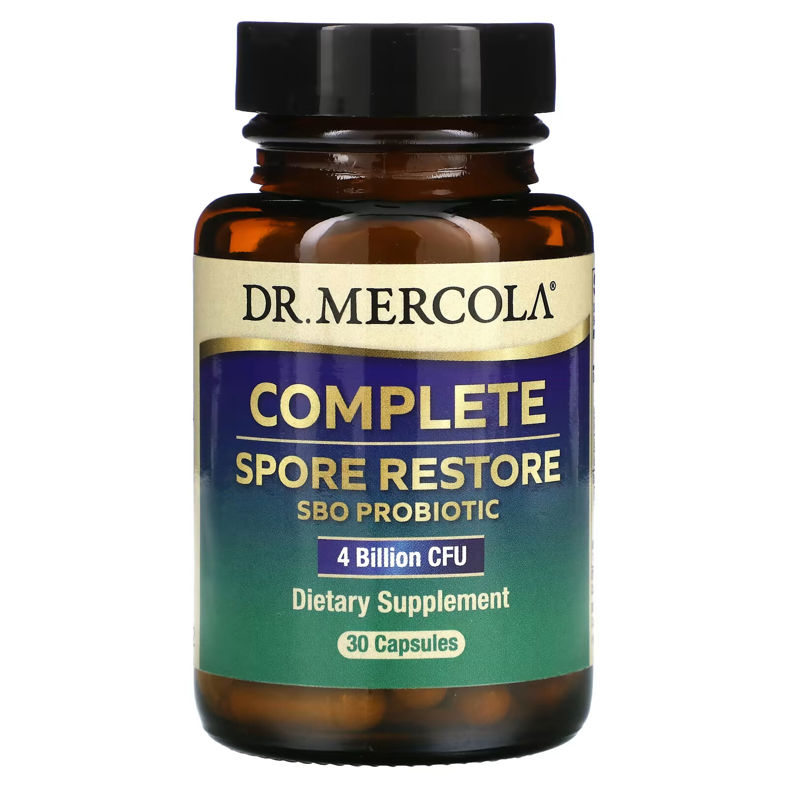 Dr. Mercola, Complete Spore Restore, 4 млрд КОЕ, 30 капсул dr mercola комплексные пробиотики 70 млрд кое 90 капсул