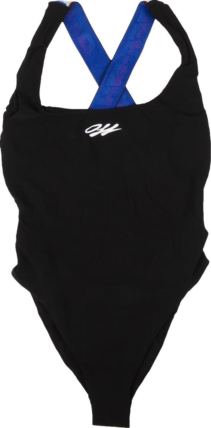 

Купальник Off-White Tape Swimsuit 'Black/White', черный