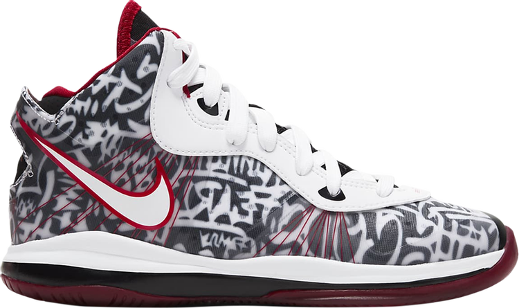 Лимитированные кроссовки Nike LeBron 8 PS 'Graffiti', черный - фото