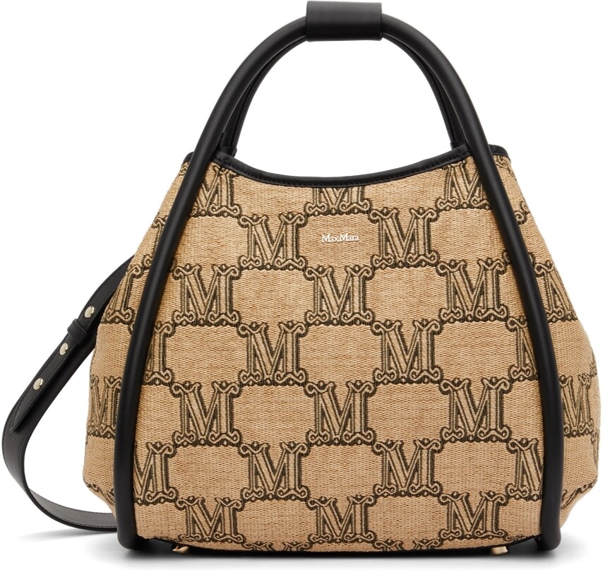 

Бежевая большая сумка Marine из рафии Max Mara