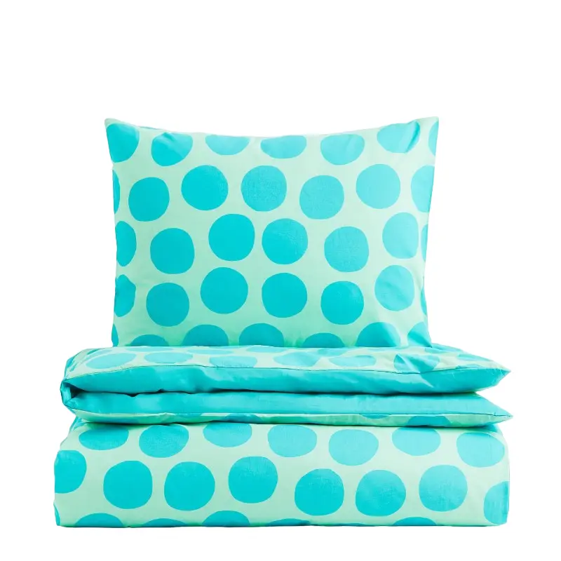 

Комплект односпального постельного белья H&M Home Patterns, светло-зеленый/бирюзовый