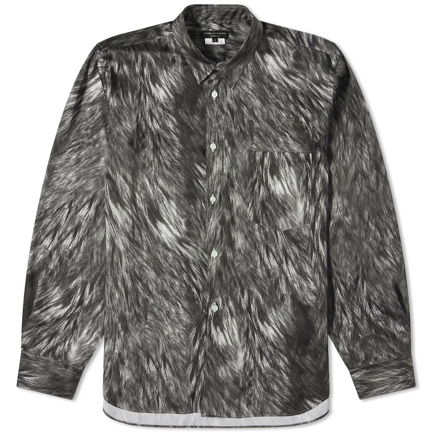 

Рубашка Comme Des Garçons Homme Plus Fur Print, черный