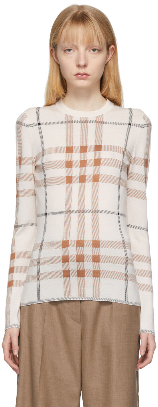 

Бежевый свитер Raya в клетку Burberry