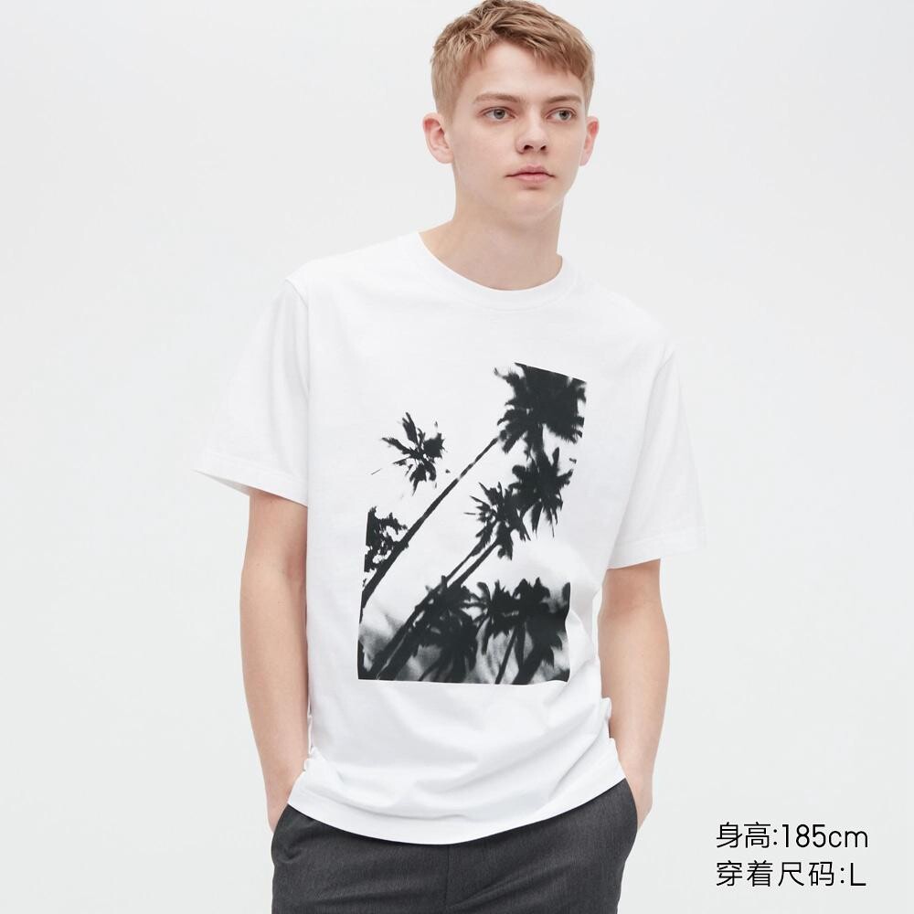 

Футболка с принтом унисекс Uniqlo, белый