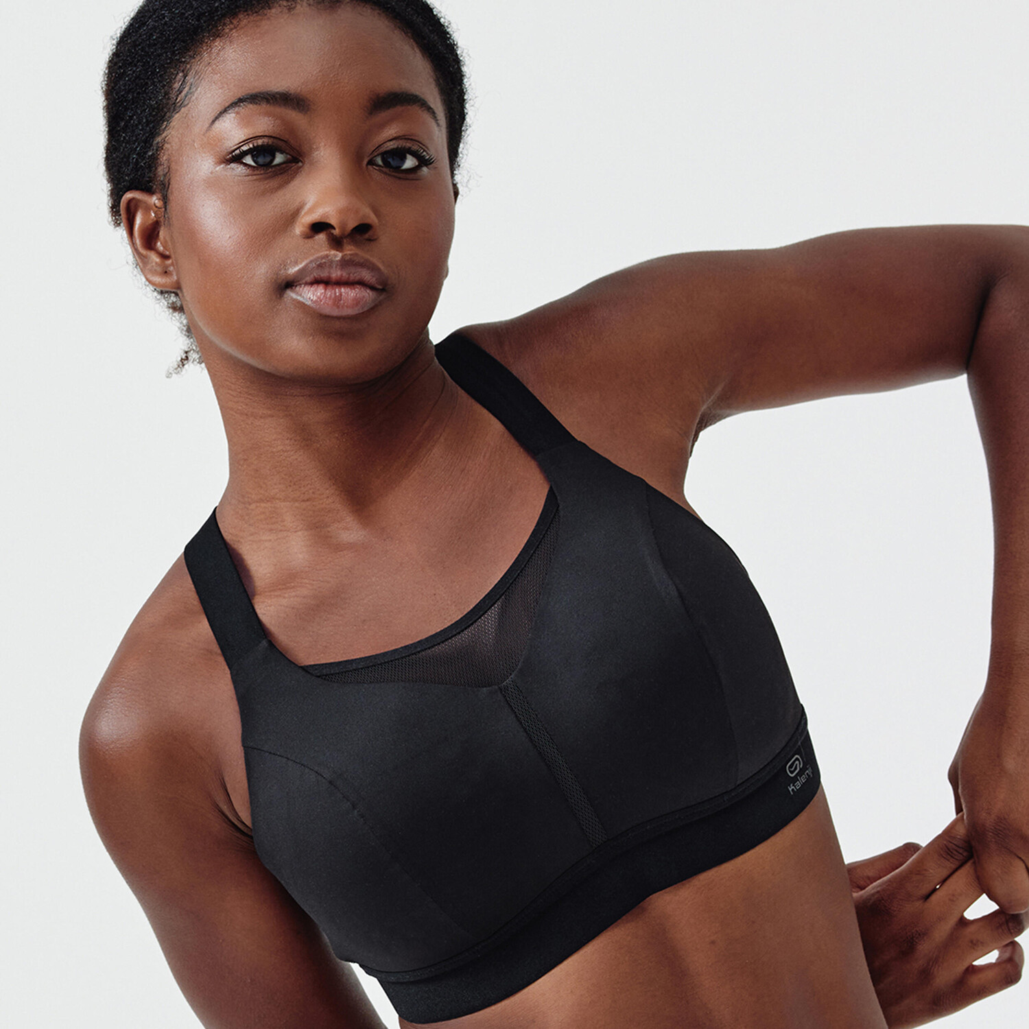 

Спортивный бюстгальтер Bustier Comfort с сильной поддержкой KALENJI, черный