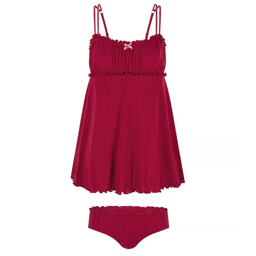 

Комплект для сна Adore Me Ophylia Babydoll, 2 предмета, красный