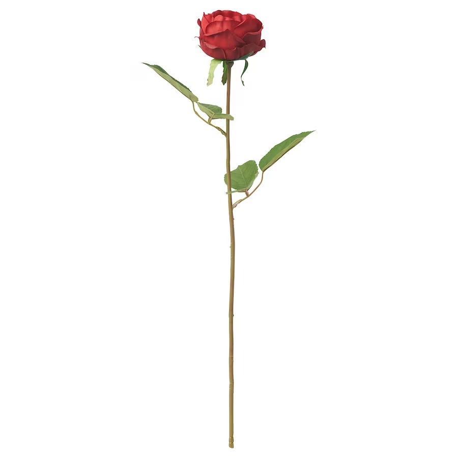 Искусственный цветок роза Ikea Smycka For Indoor Outdoor Use, красный, 52 см гиацинт сиреневый 2 букета искусственные цветы