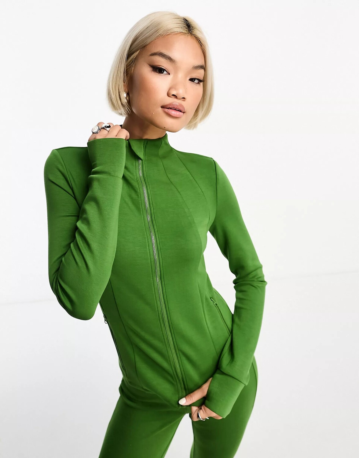 

Толстовка Something New X Gorpecore Squad Scuba Zip Front Co-ord, зеленый