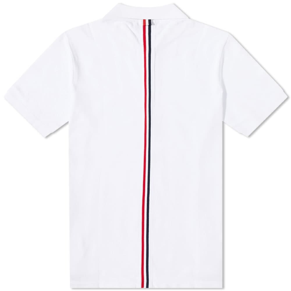 

Футболка Thom Browne Back Stripe Relaxed Fit Polo, Белый
