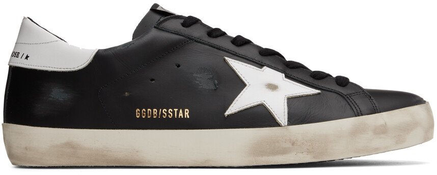 

Черные классические низкие кеды Super-Star Golden Goose