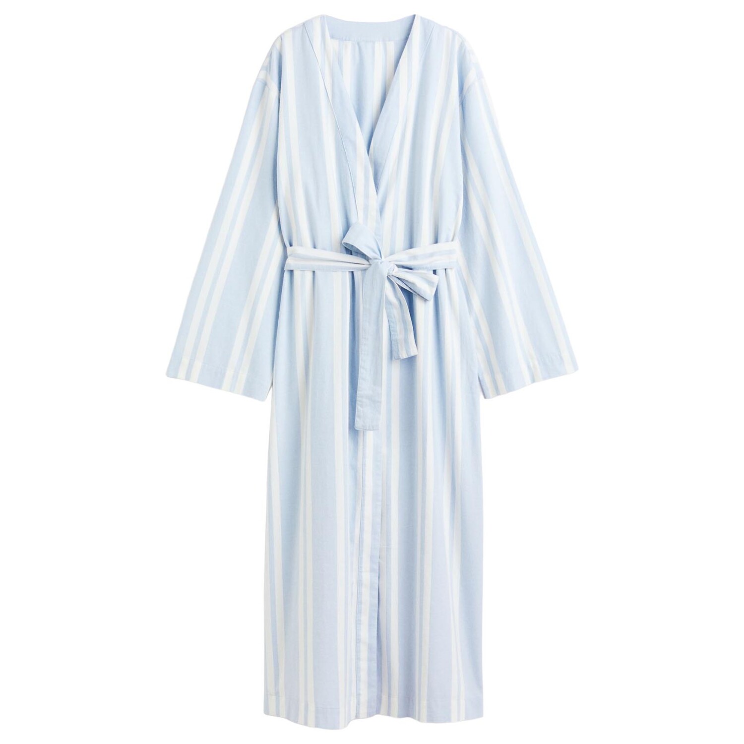 

Халат H&M Striped Twill, светло-синий