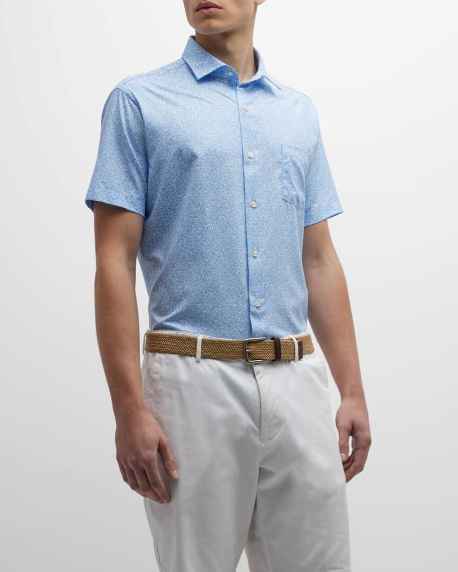 

Мужская спортивная рубашка Tillis Performance из поплина с короткими рукавами Peter Millar