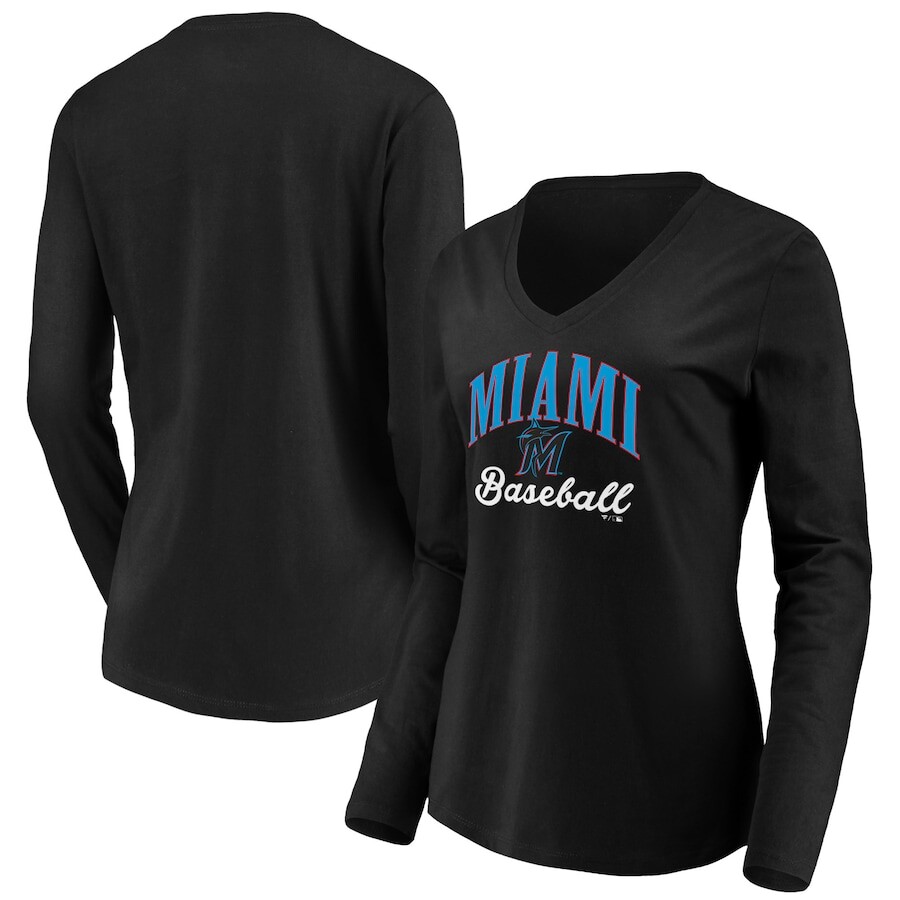 

Футболка с длинным рукавом Fanatics Branded Miami Marlins, черный