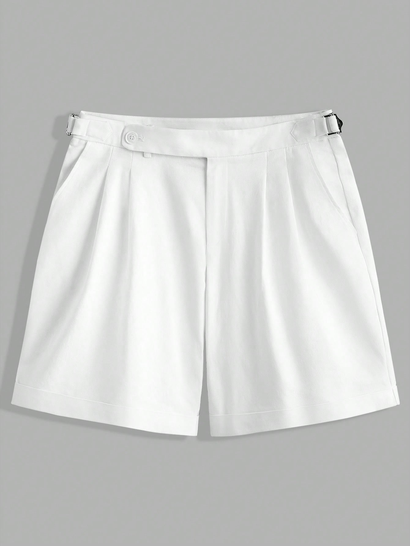 Мужские повседневные шорты Manfinity Mode из однотонной ткани со складками, белый