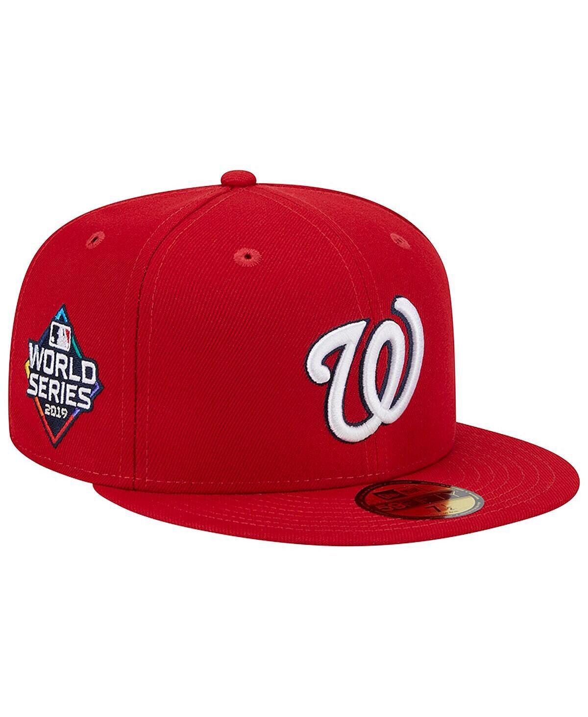 

Мужская красная приталенная кепка Washington Nationals 2019 World Series Team Color 59FIFTY New Era