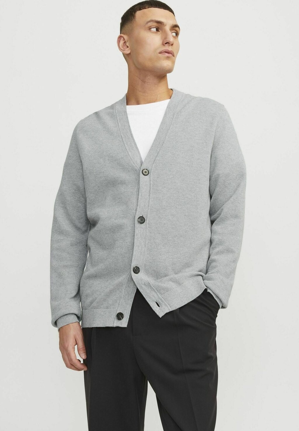 

Кардиган Jack & Jones, светло-серый меланж