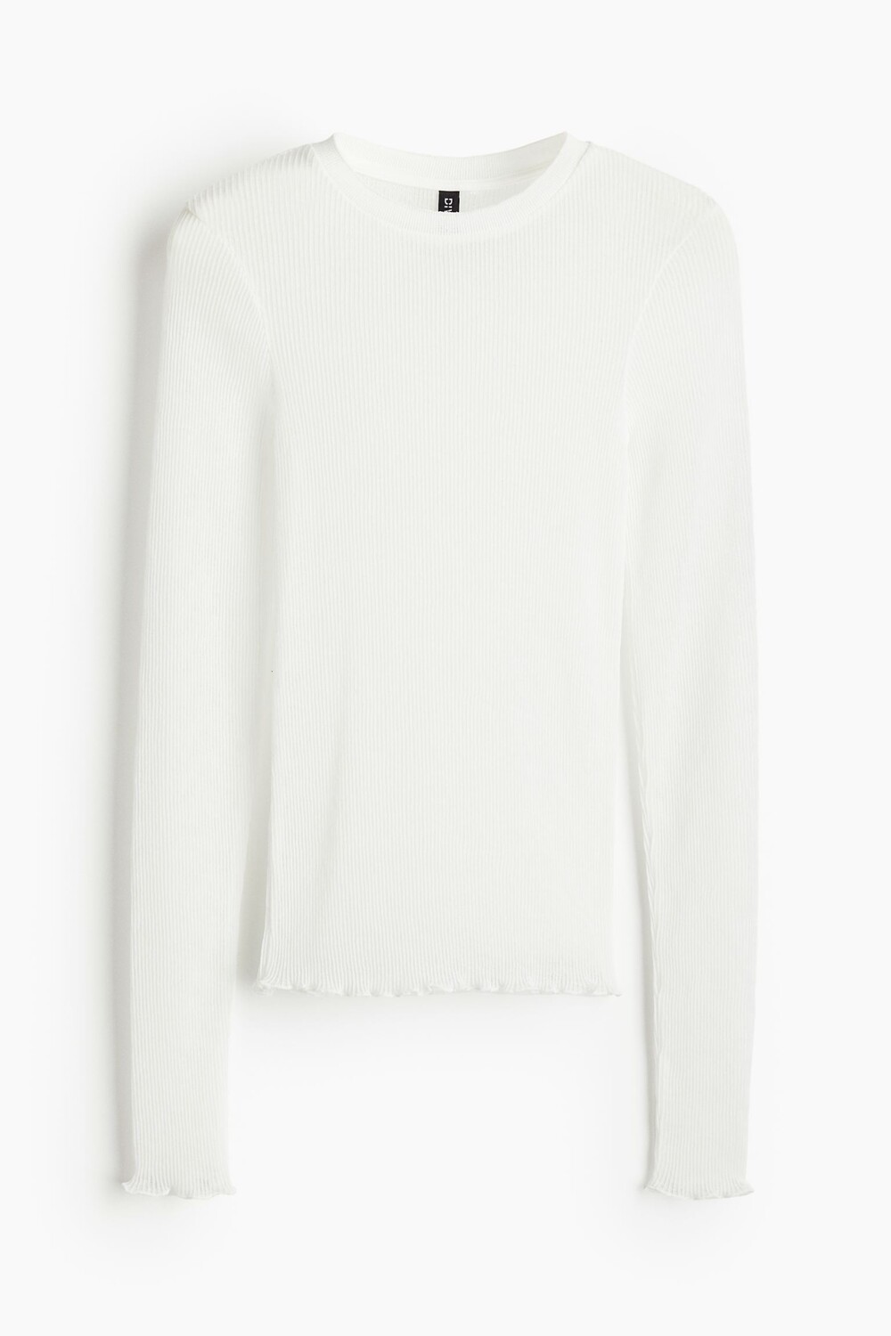 

Топ H&M Sheer Ribbed, белый