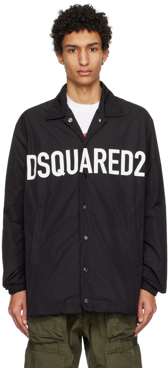 

Черная куртка с принтом Dsquared2, Черный