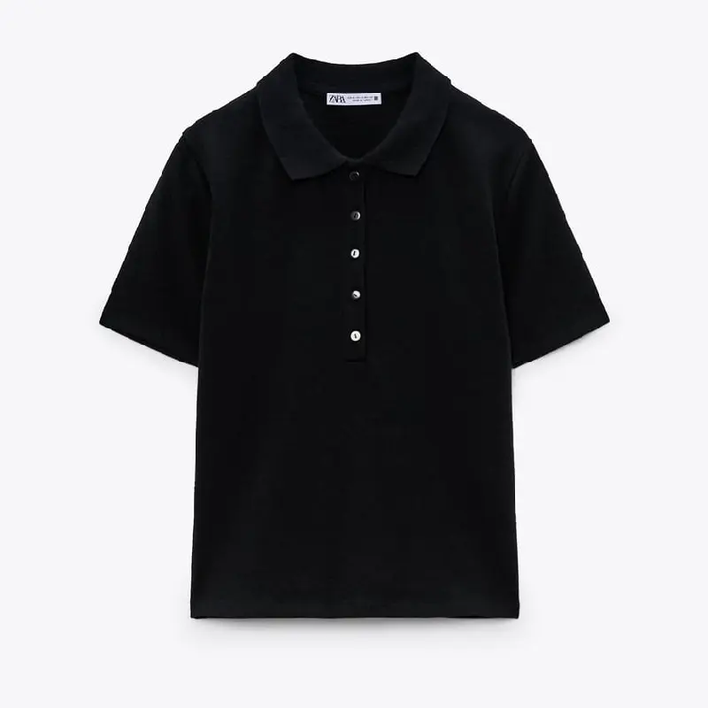 

Футболка поло Zara Short Sleeve, черный