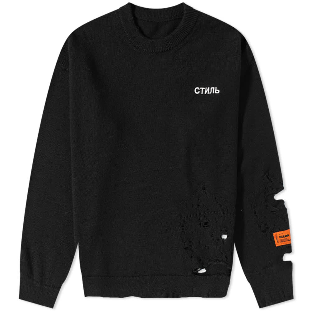 

Джемпер Heron Preston Shredded CTNMB Knit Crew Sweat, Черный