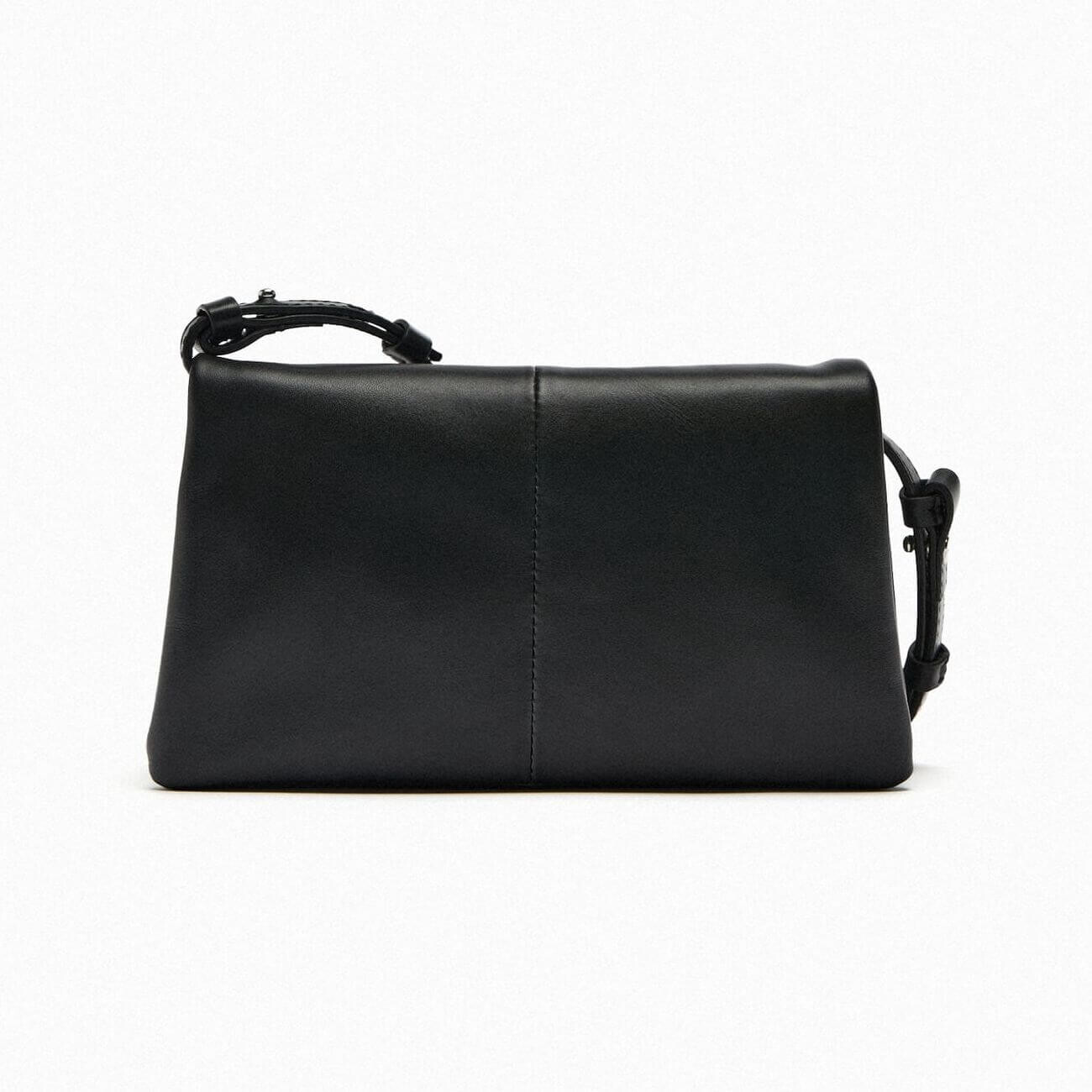 

Сумка Zara Basic Leather Crossbody, черный