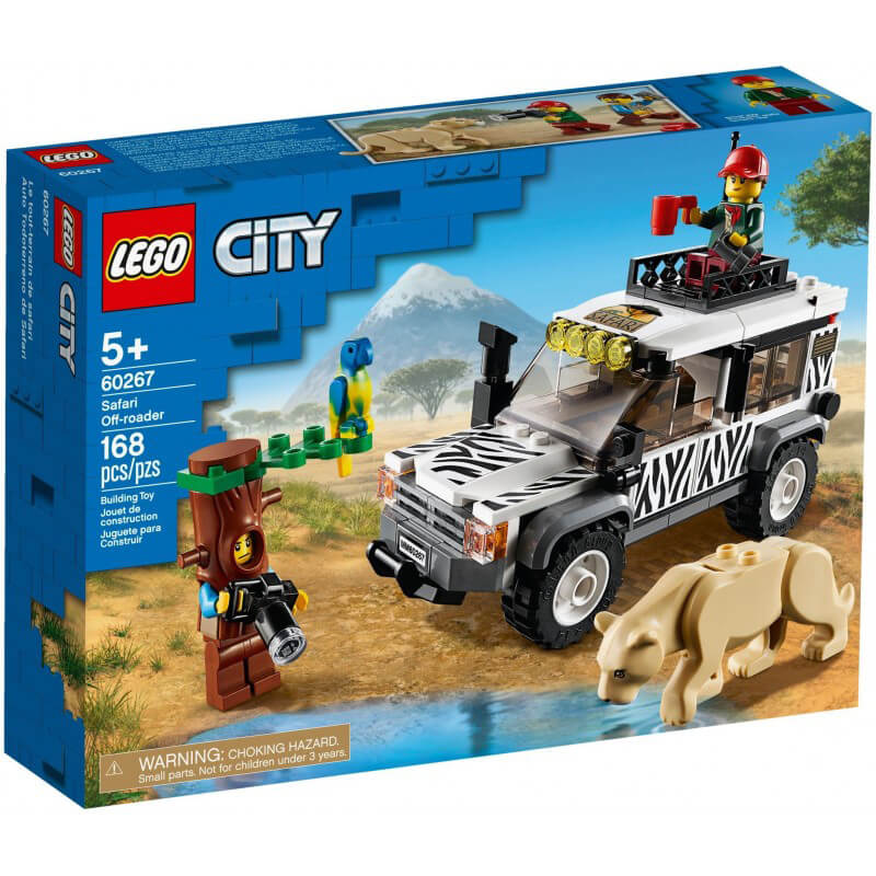 Конструктор LEGO City 60267 Внедорожник для сафари игрушка конструктор спасательный внедорожник для зверей lego city wildlife 60301 4 157 элементов