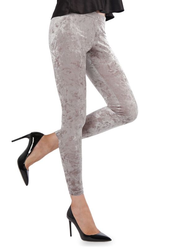 

Поножи из мятого бархата Memoi Grey