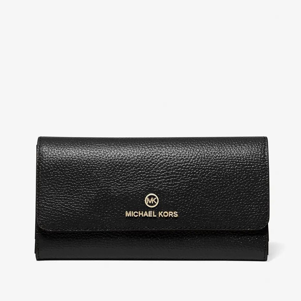 

Кошелек Michael Michael Kors Large Pebbled Leather Tri-Fold, черный
