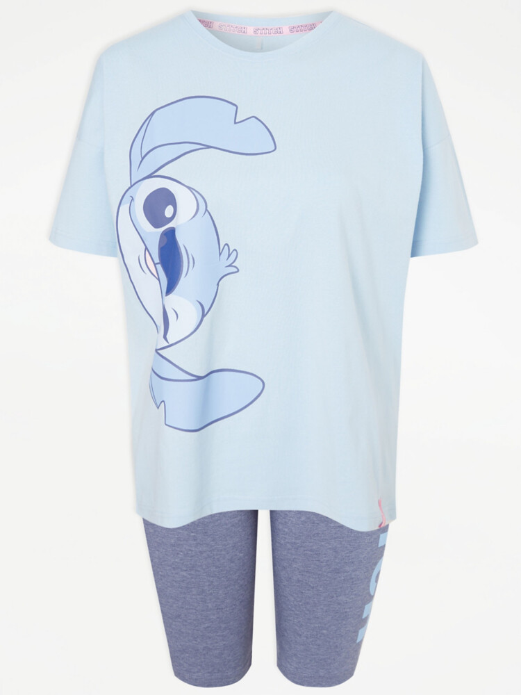 

Синяя короткая велосипедная пижама Disney Lilo & Stitch George., синий