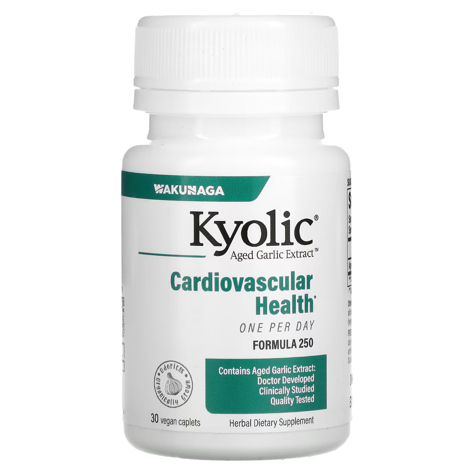 Kyolic, экстракт выдержанного чеснока, один раз в день, для сердечно-сосудистой системы, 1000 мг, 30 капсул kyolic экстракт выдержанного чеснока один раз в день для сердечно сосудистой системы 1000 мг 30 капсул
