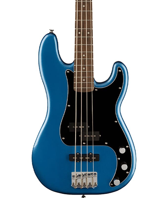 

Squier Affinity Series Precision Bass PJ, накладка на гриф Laurel, черная накладка, синий цвет Lake Placid