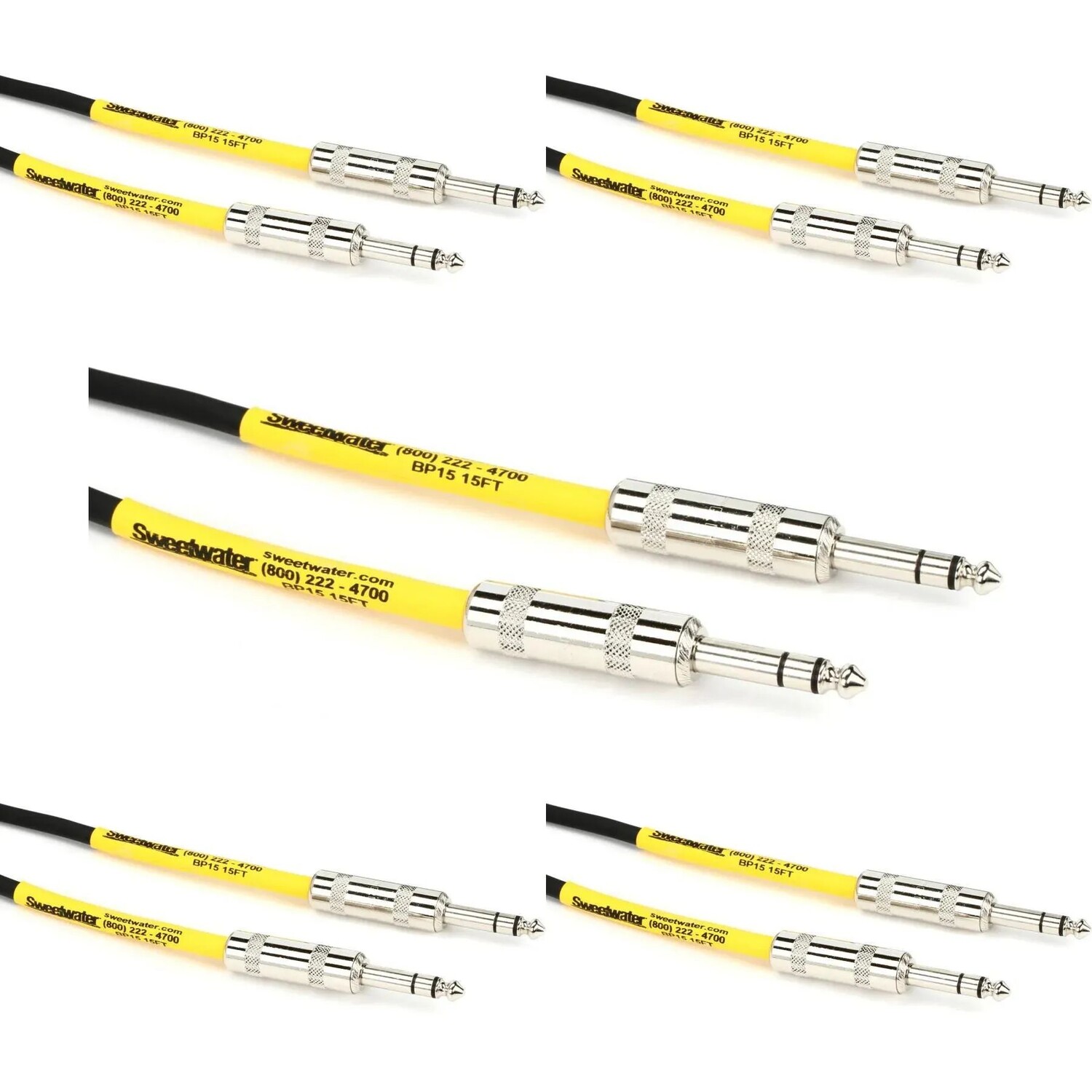 

Балансный патч-кабель Pro Co BP-15 Excellines — штекер TRS 1/4 дюйма на штекер TRS 1/4 дюйма — 15 футов (5 шт.)