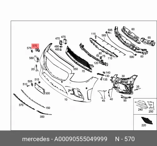 

Датчик парковочного ассистента / abstandssensor A00090555049999 MERCEDES-BENZ