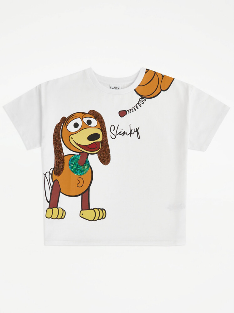 

Облегающая белая футболка с пайетками Disney Toy Story George., белый