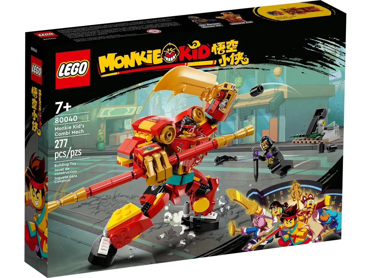 lego monkie kid 80012 боевой робот царя обезьян Конструктор Lego Monkie Kid Combi Mech 80040, 277 деталей
