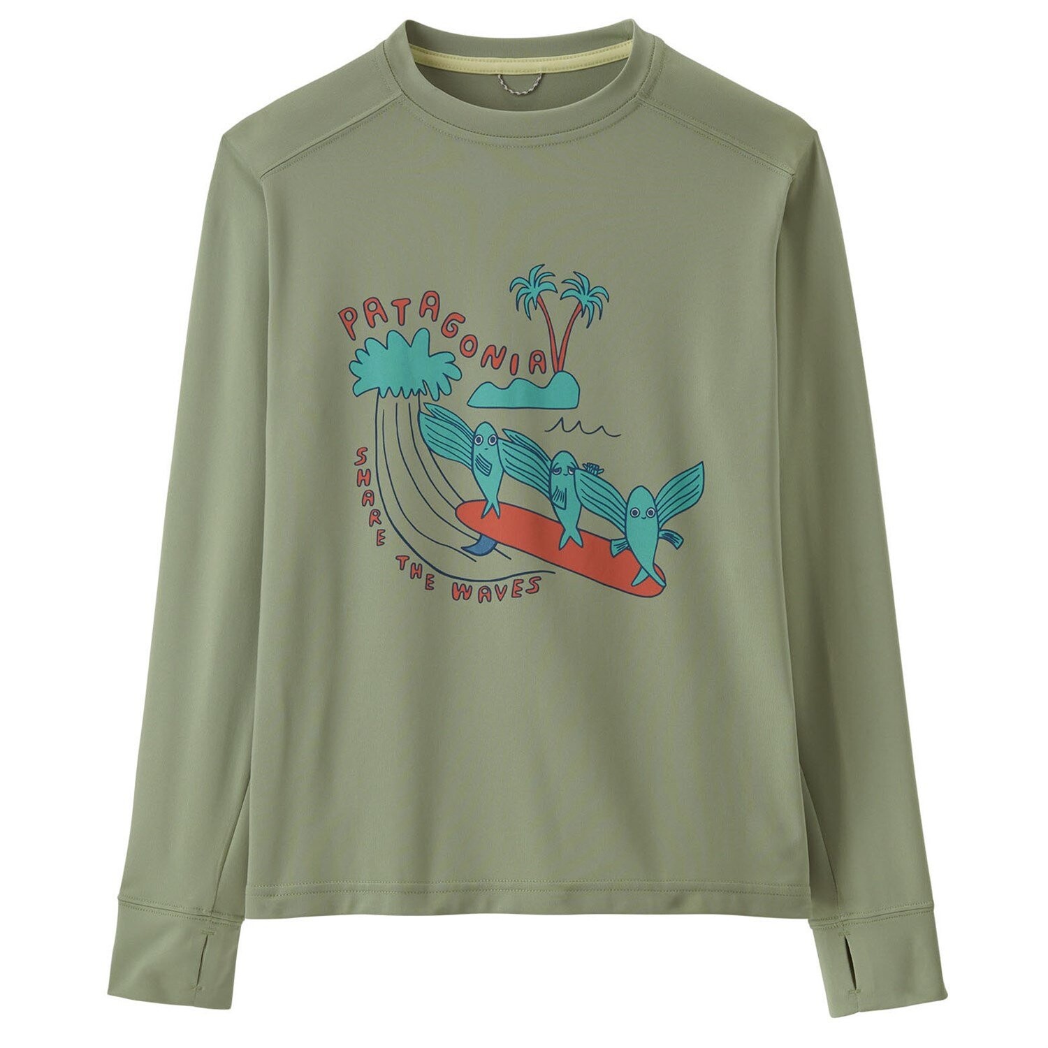 

Топ детский Patagonia Capilene, plank party