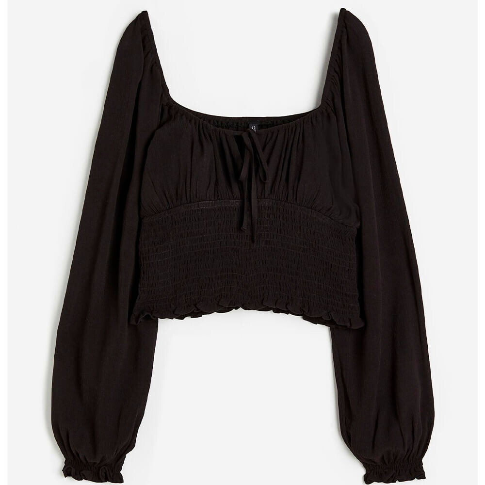 

Блузка H&M With Ruffles, черный