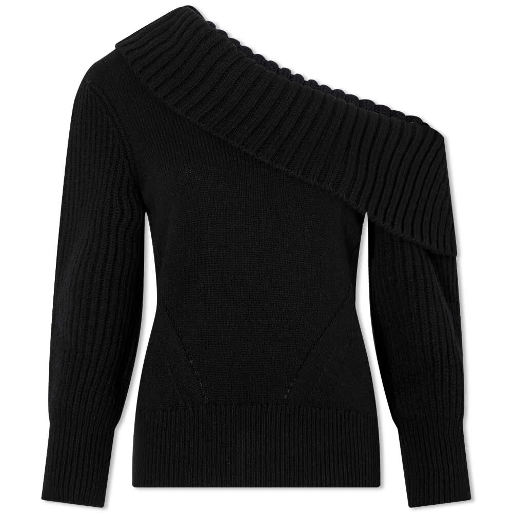 

Джемпер Alexander McQueen Long Sleeve Off Shoulder Knit Top, Черный