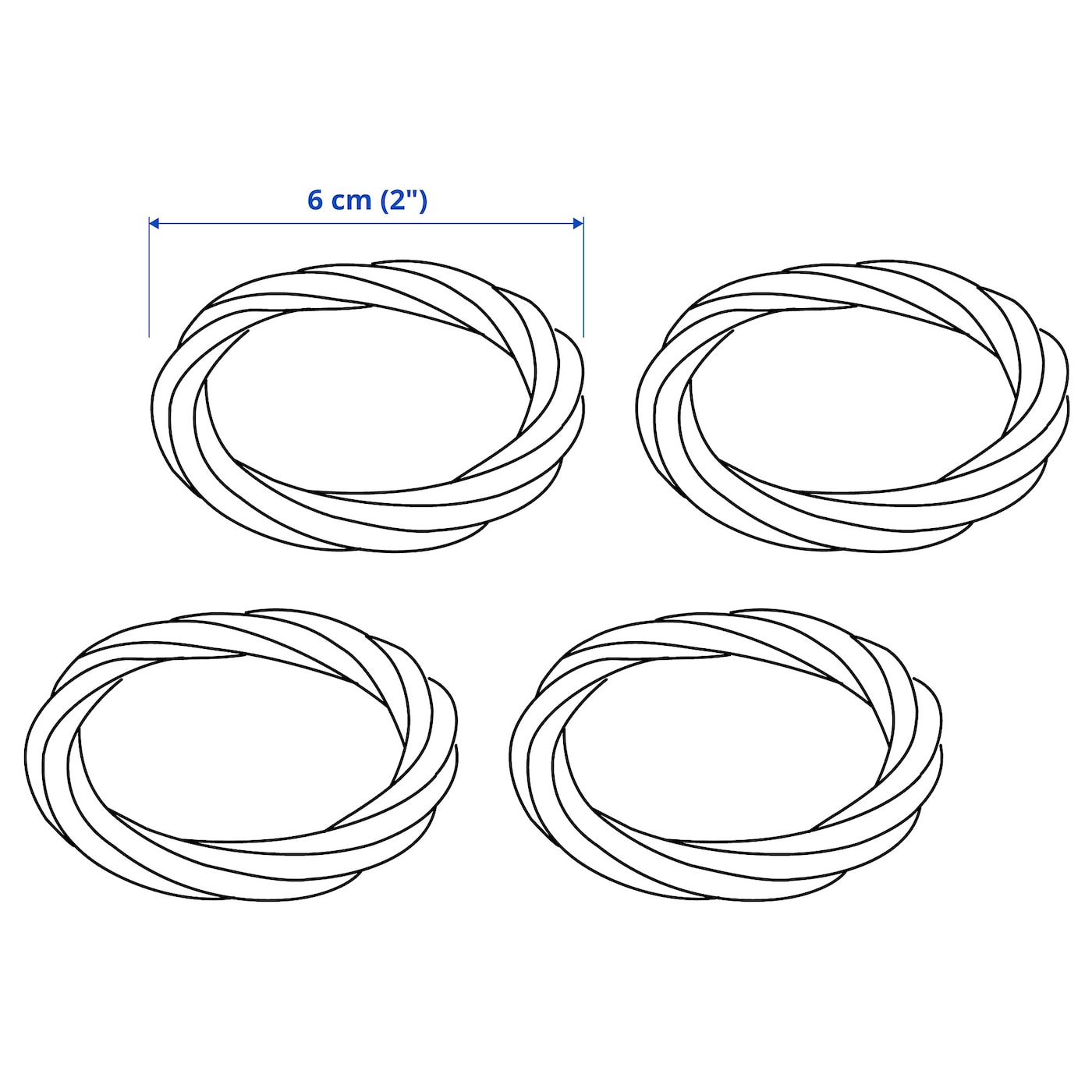 VARGFISK Кольцо для салфеток, натуральный цвет/ротанг ручной работы IKEA