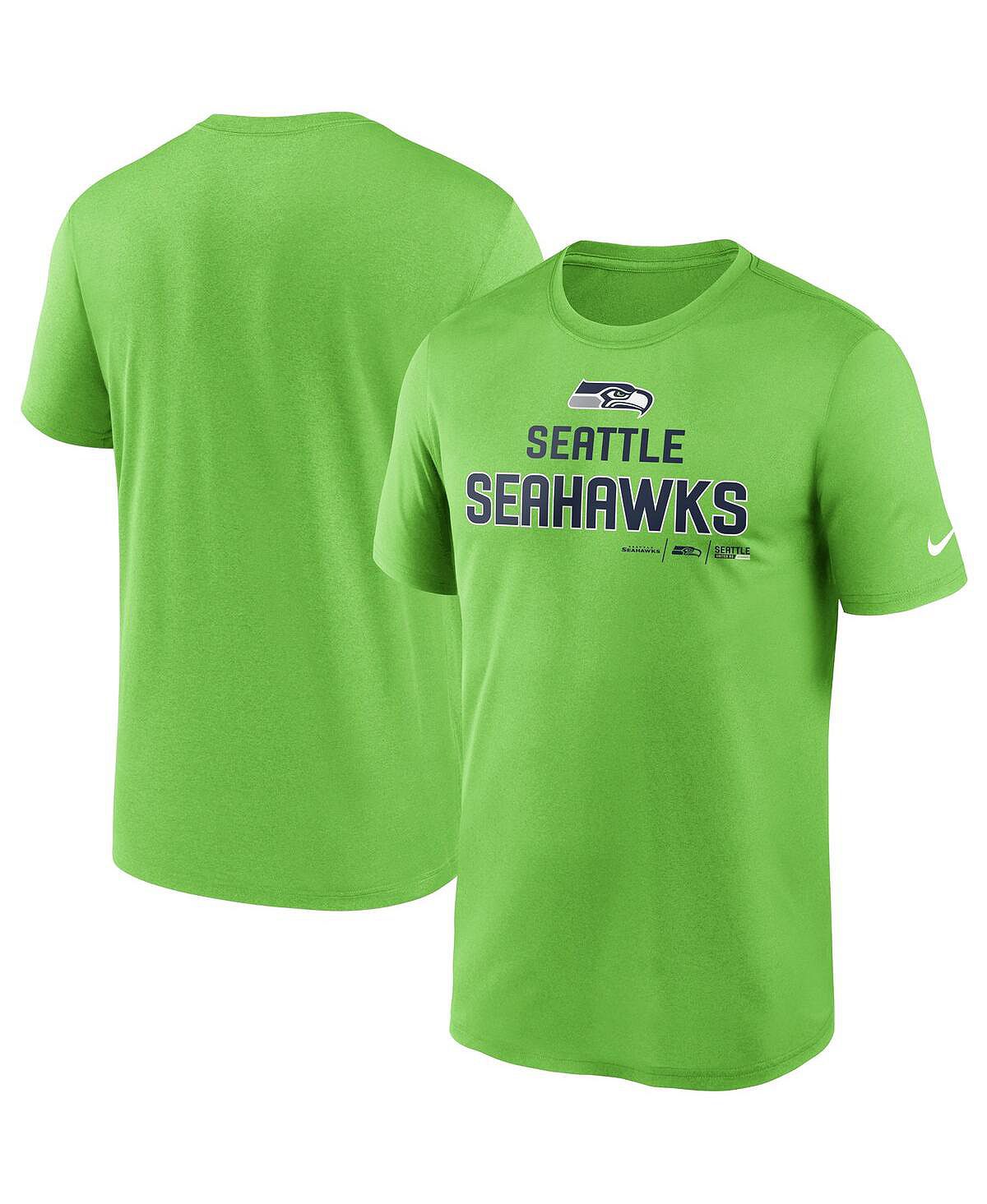 Мужская неоново-зеленая футболка seattle seahawks legend community performance Nike, мульти