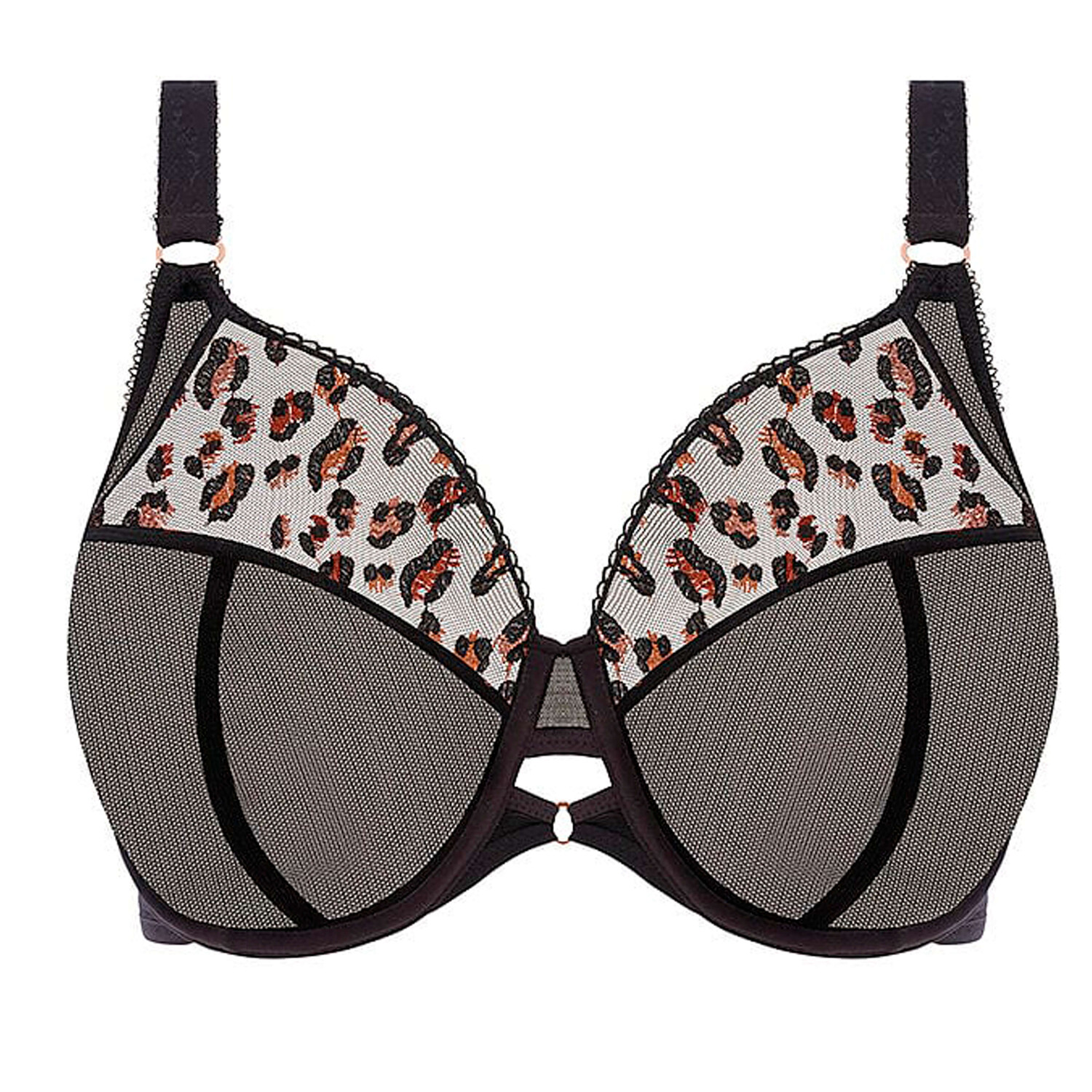 

Бюстгальтер на косточках Elomi Namirah Embroidered Plunge, черный