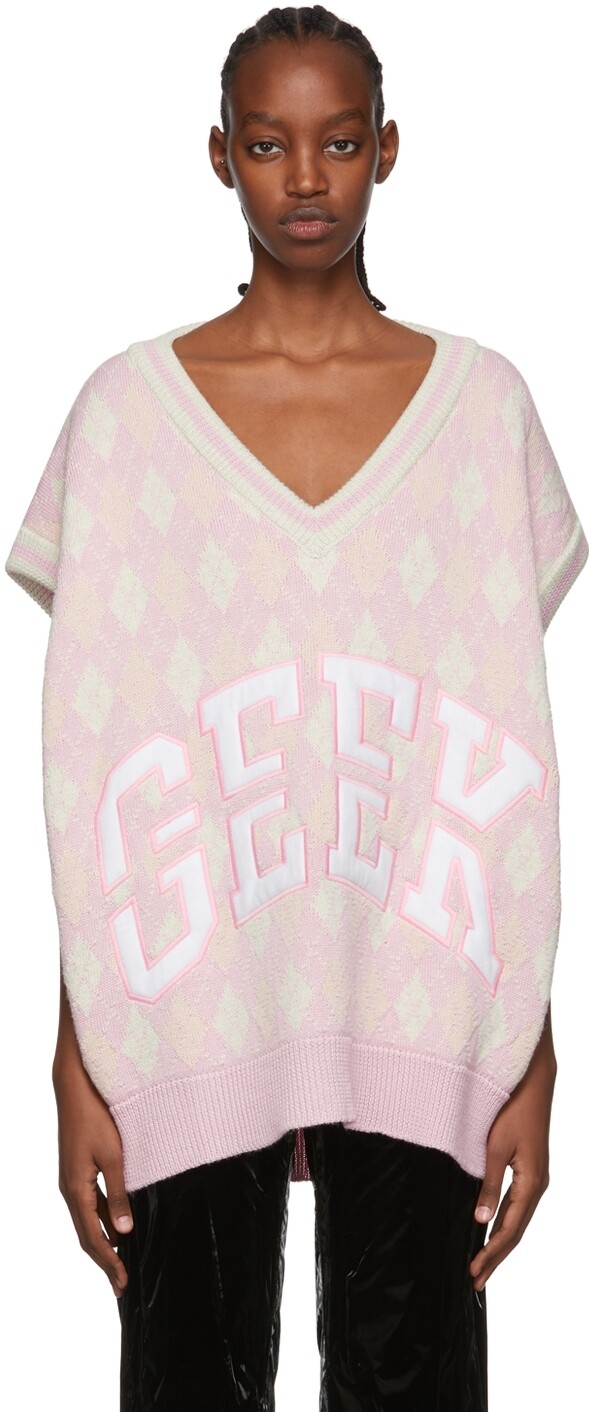 

Розовый жилет из шерсти и акрила Hood by Air
