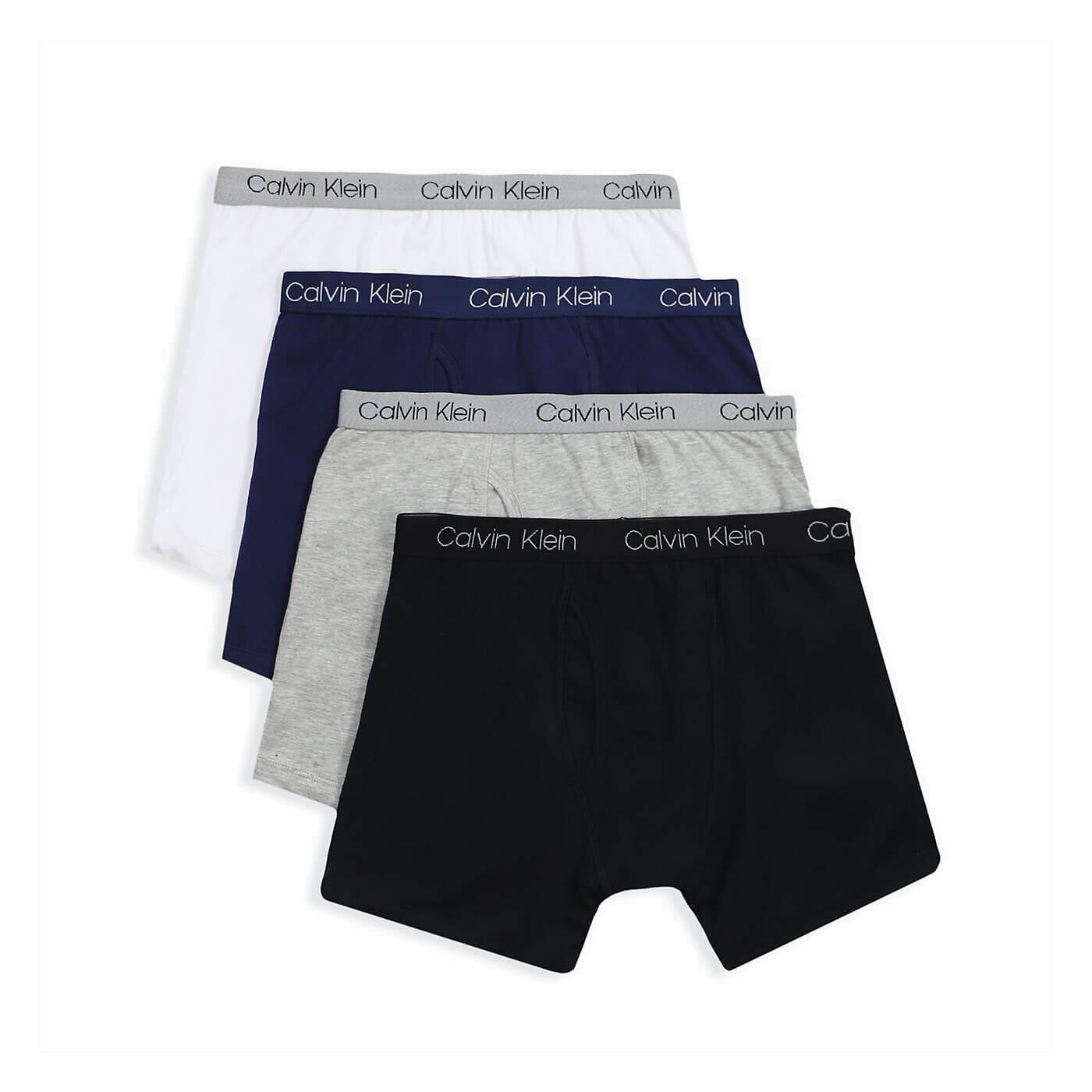 

Комплект трусов-боксеров для мальчиков Calvin Klein, 4 штуки, черный/серый/синий/белый