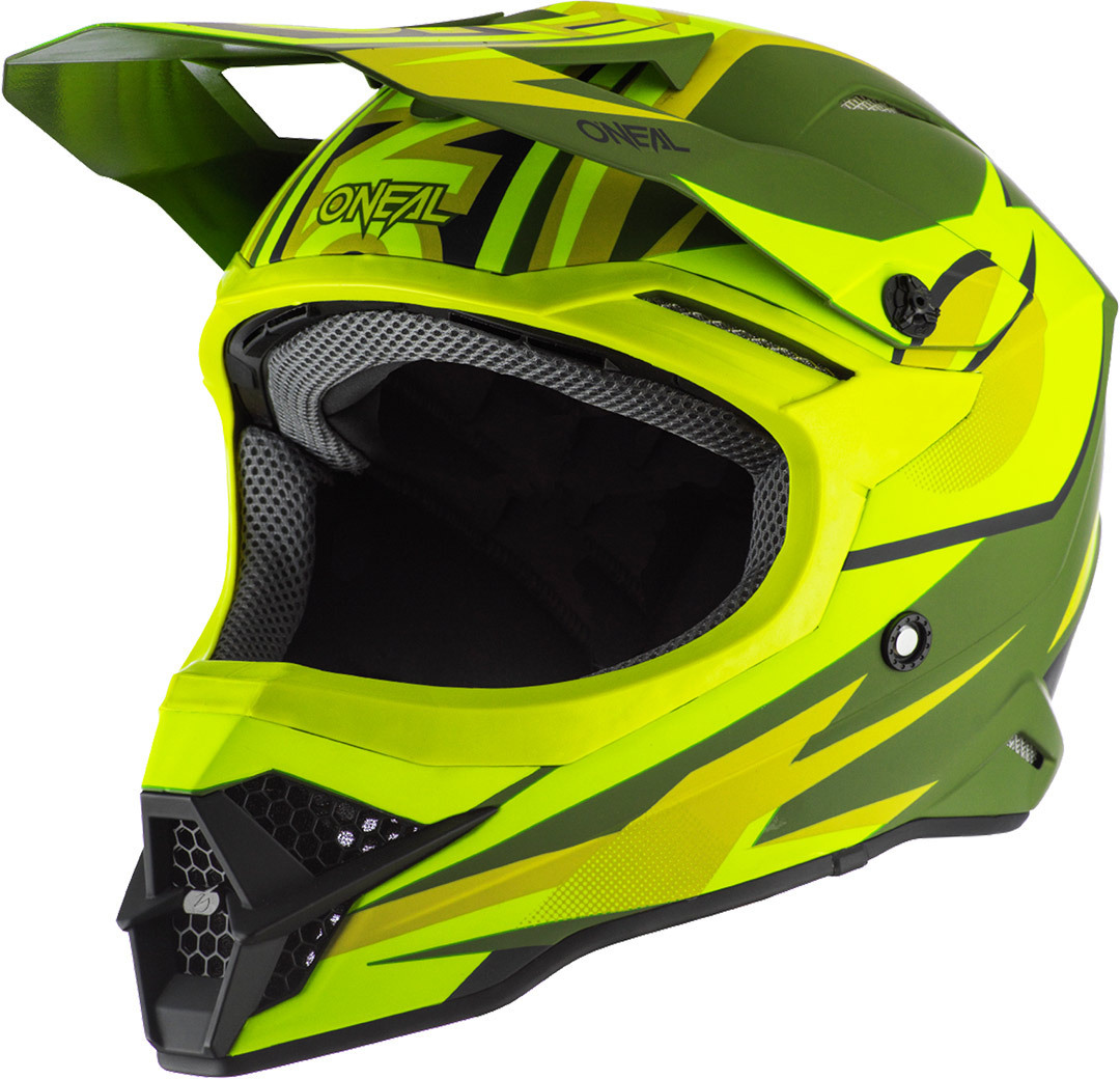 цена Шлем Oneal 3Series Riff 2.0 для мотокросса, желтый/зеленый